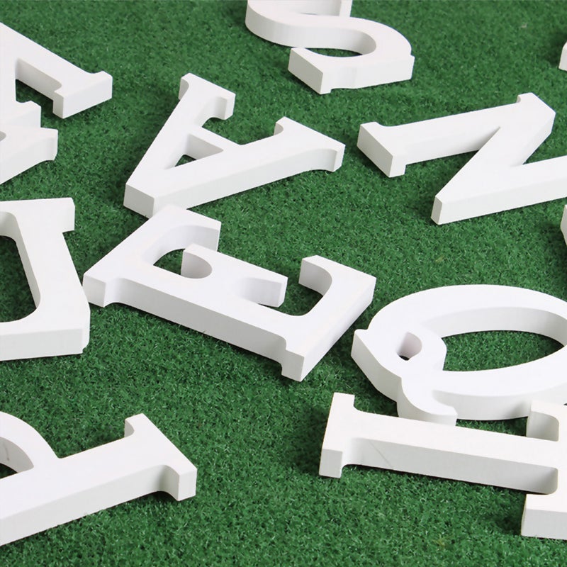 Generic English Letter Wooden Ornament Set White 0.02kg  - Image 5