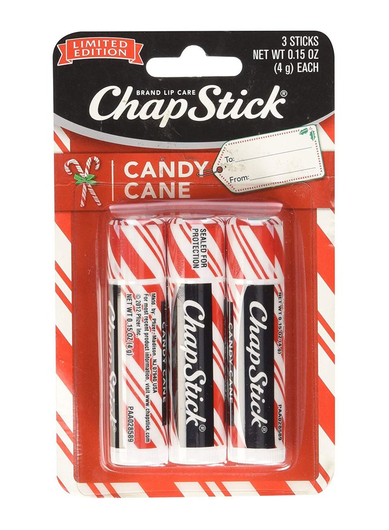 chapstick 3-Piece Candy Cane Lip Balm Set 