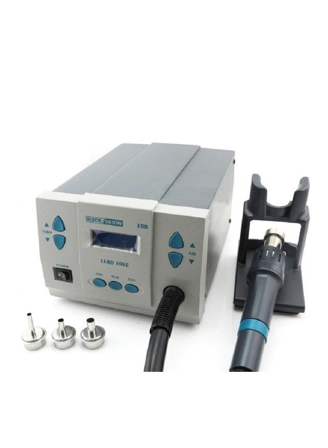 QUICK Electric Soldering Station Black/Silver/Grey - Image 3