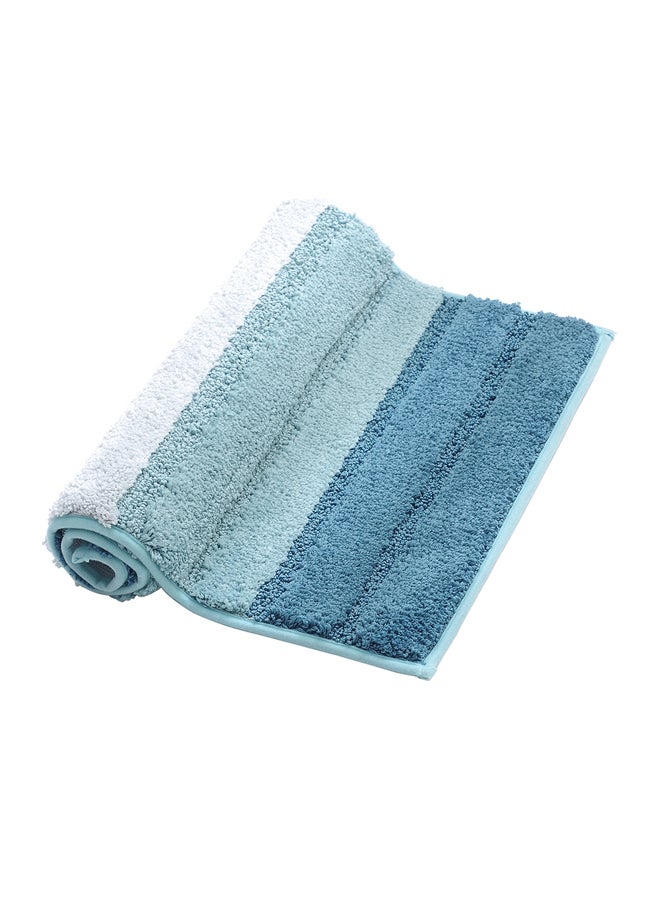Microfiber Square Anti-slip Water Absorbent Rug Blue 43.00x5.00x30.00cm  - Image 2