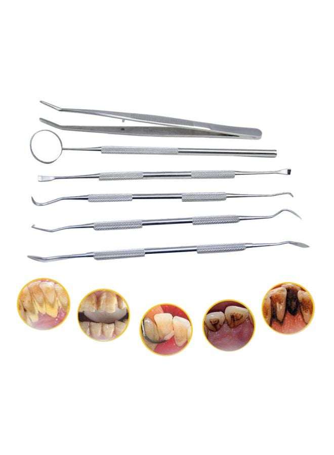 Voberry 6-Piece Dental Tool Set Silver - Image 3