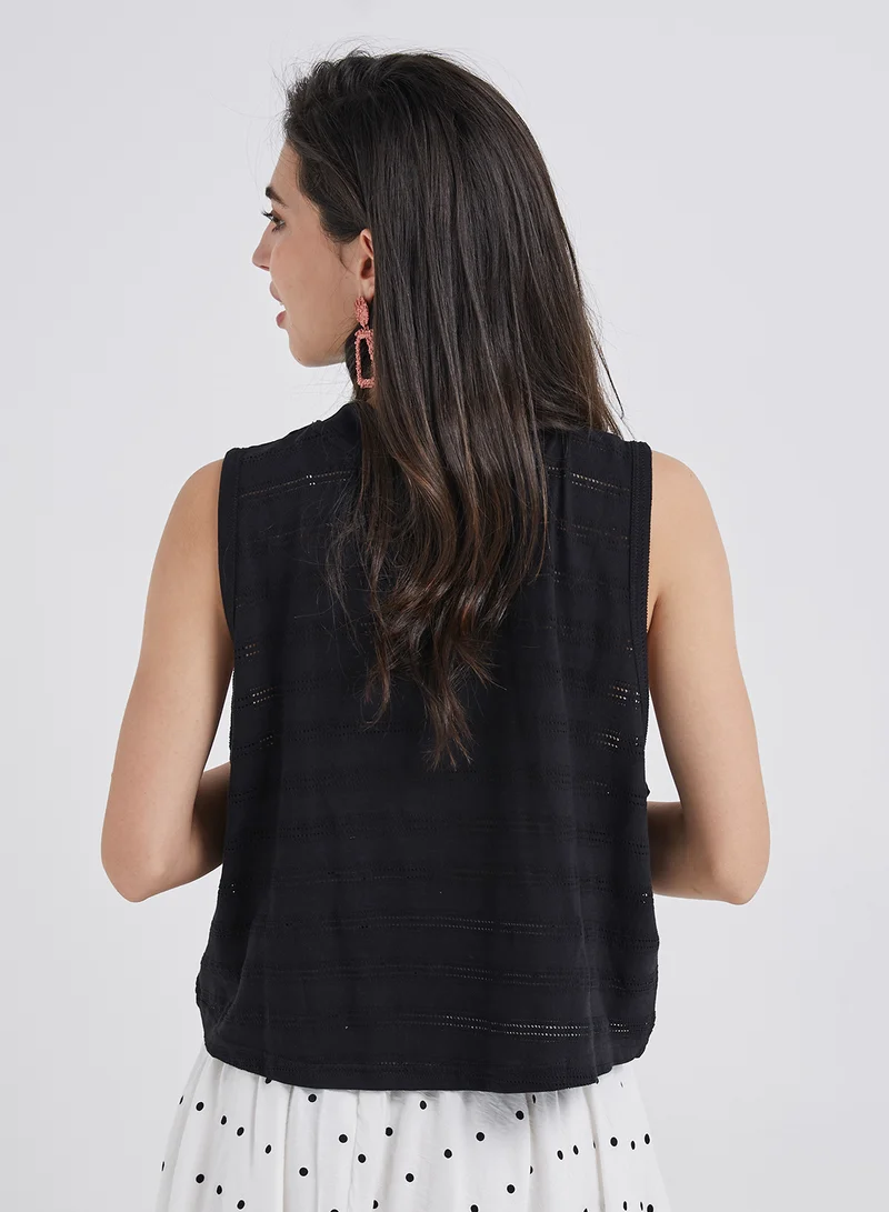 DEDICATED Namsos Lace Jersey T-Shirt Black