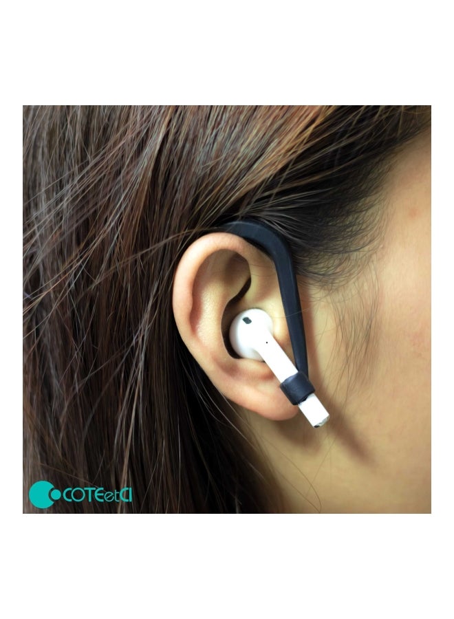 Coteetci - 2-Piece Wrist Fit Earhooks For Apple AirPods Black - Image 1