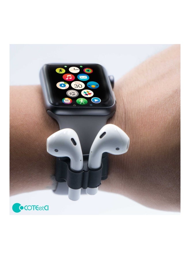 Coteetci - 2-Piece Wrist Fit Earhooks For Apple AirPods Black - Image 1