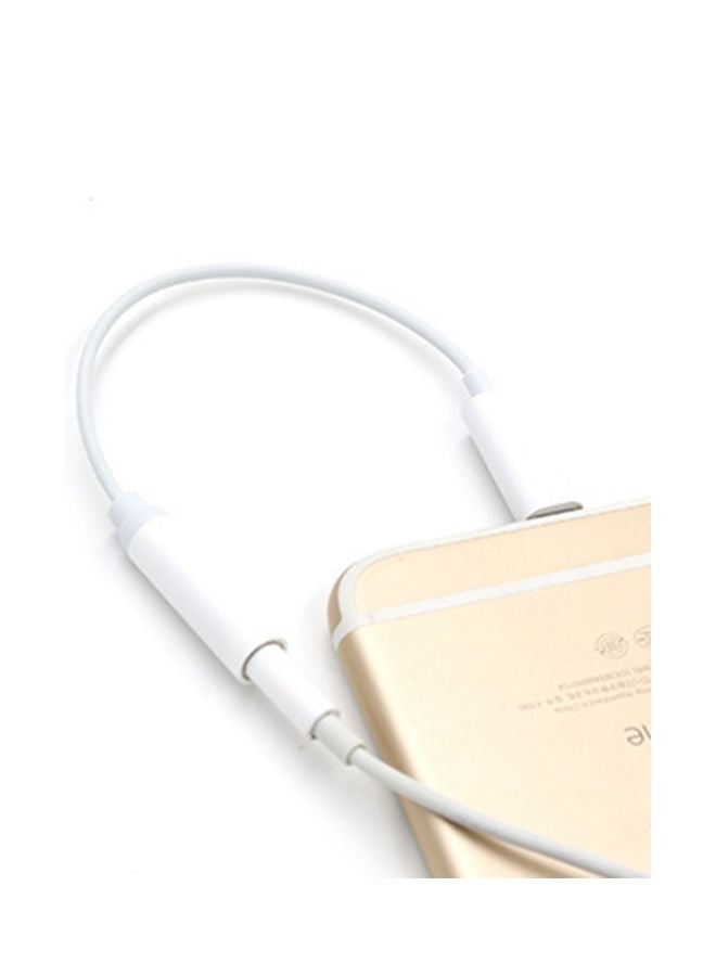 GEMWON - Lightning To Data Sync Cable Adapter For Apple iPhone7 White/Silver - Image 1