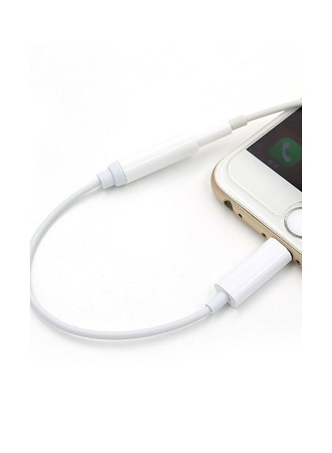 GEMWON - Lightning To Data Sync Cable Adapter For Apple iPhone7 White/Silver - Image 1