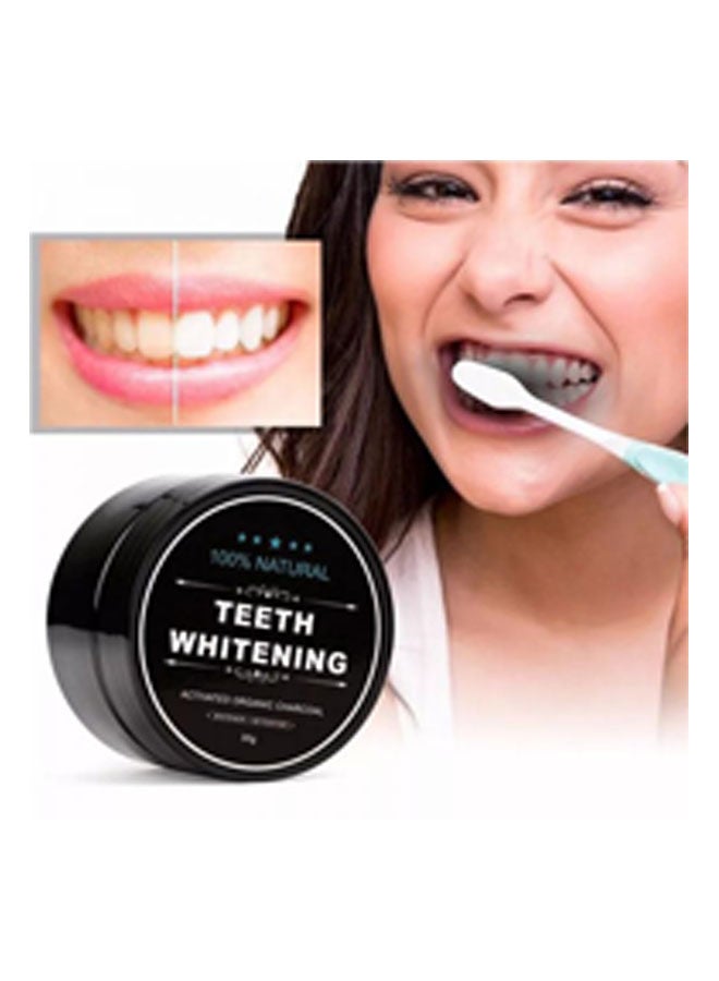 Generic 2-Piece Teeth Whitening Powder Natural With Bamboo Toot Set Black 30grams  - Image 2
