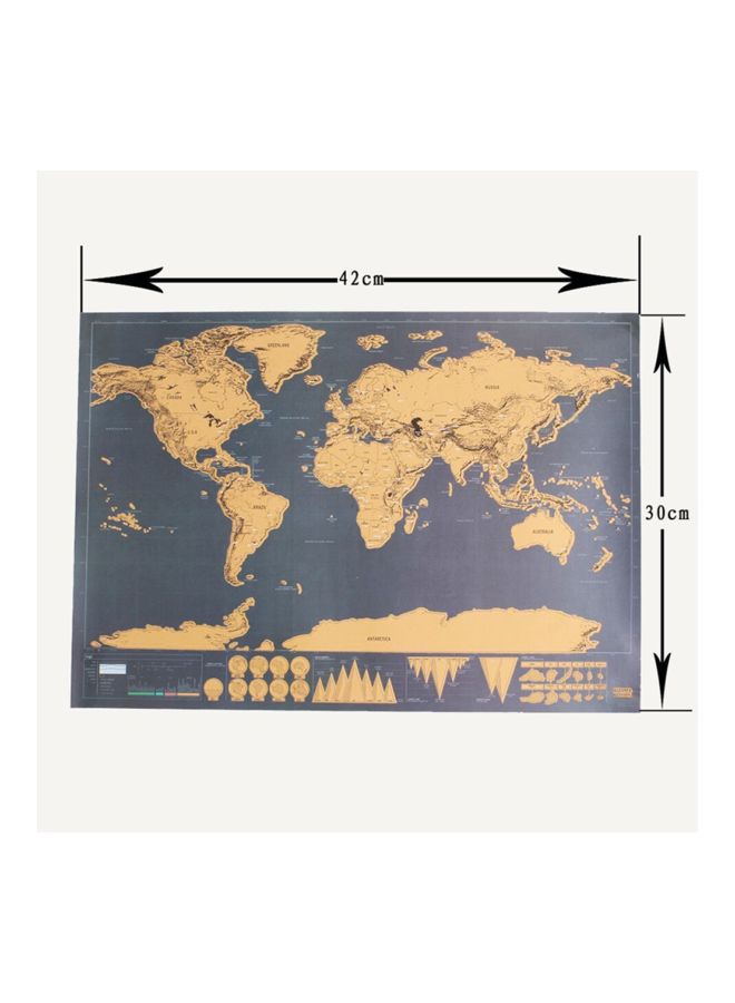 شاربدو لوحة فنية لتزيين الجدار أسود / بيج 42 x 30سم - Image 3