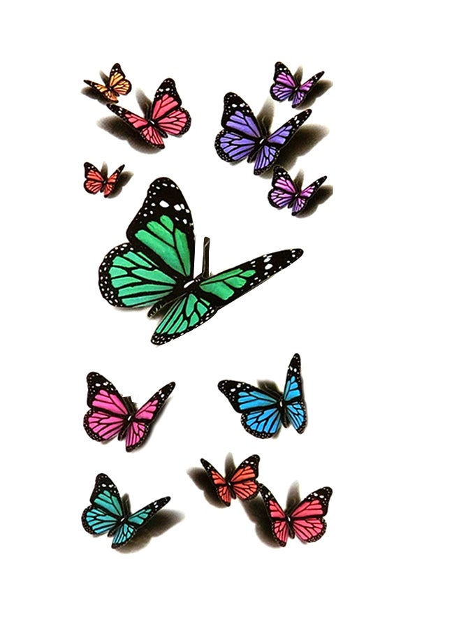 Oottati 2-Piece Temporary 3D Tattoo Sticker Set Multicolour