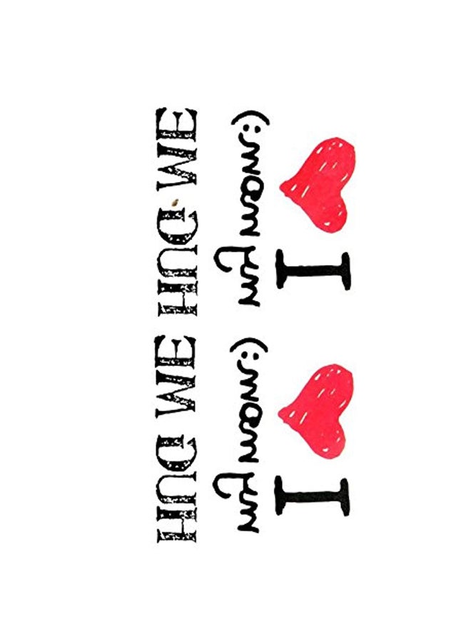 Oottati 2-Piece Temporary Tattoo Sticker Set Red/Black