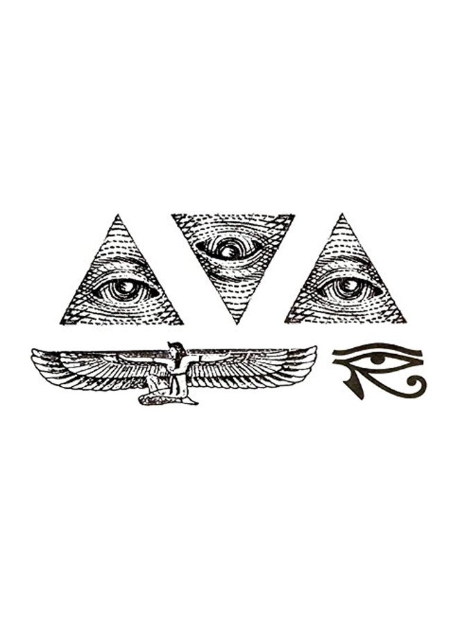 Oottati 2-Piece Temporary Tattoo Sticker Set Black