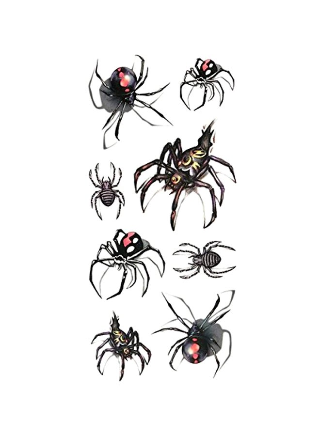 Oottati 2-Piece 3D Temporary Tattoo Sticker Set Multicolour