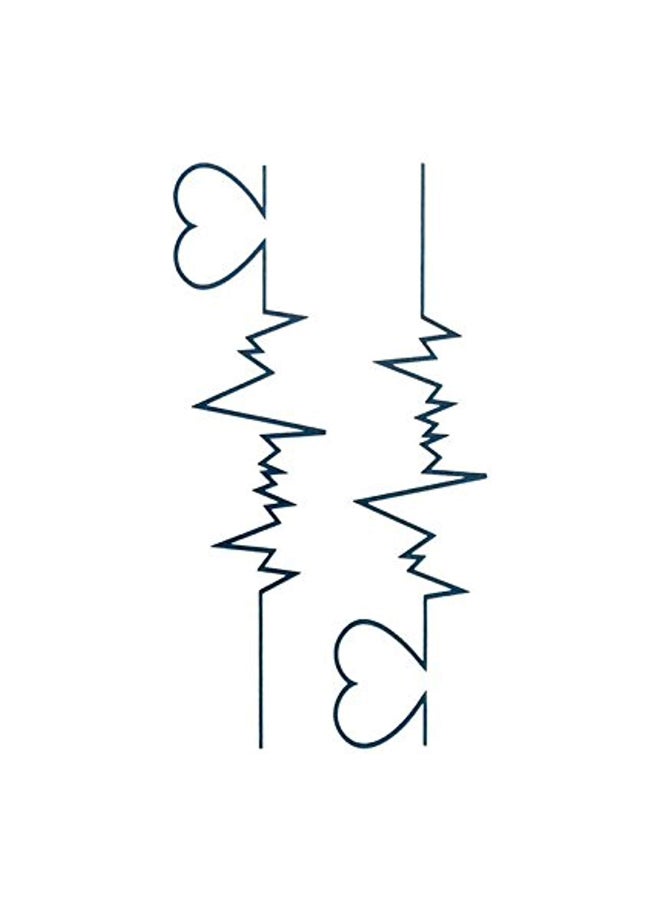 Oottati 2-Piece Temporary Tattoo Sticker Set Black