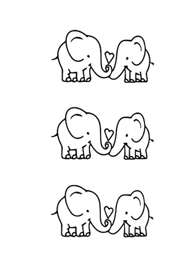 Oottati 2-Piece Temporary Tattoo Sticker Set Black