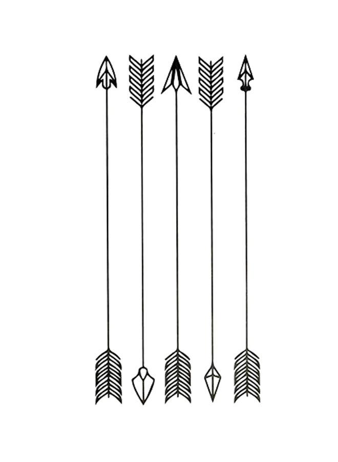 Oottati 2-Piece Temporary Tattoo Sticker Set Black