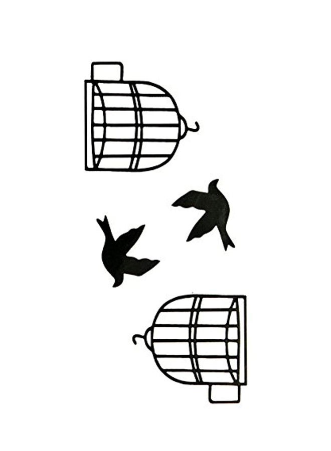 Oottati 2-Piece Temporary Tattoo Sticker Set Black