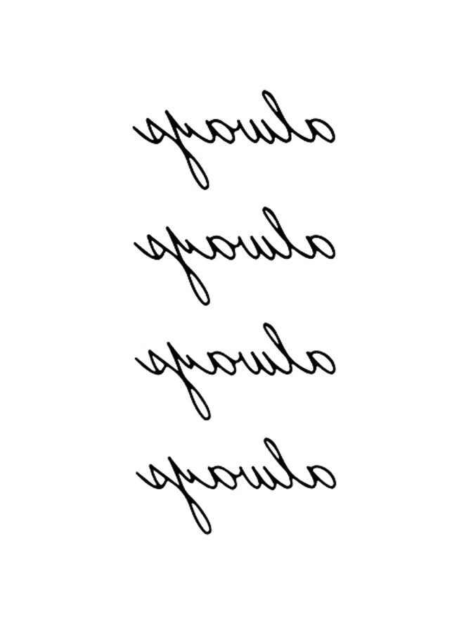 Oottati 2-Piece Temporary Tattoo Sticker Set Black