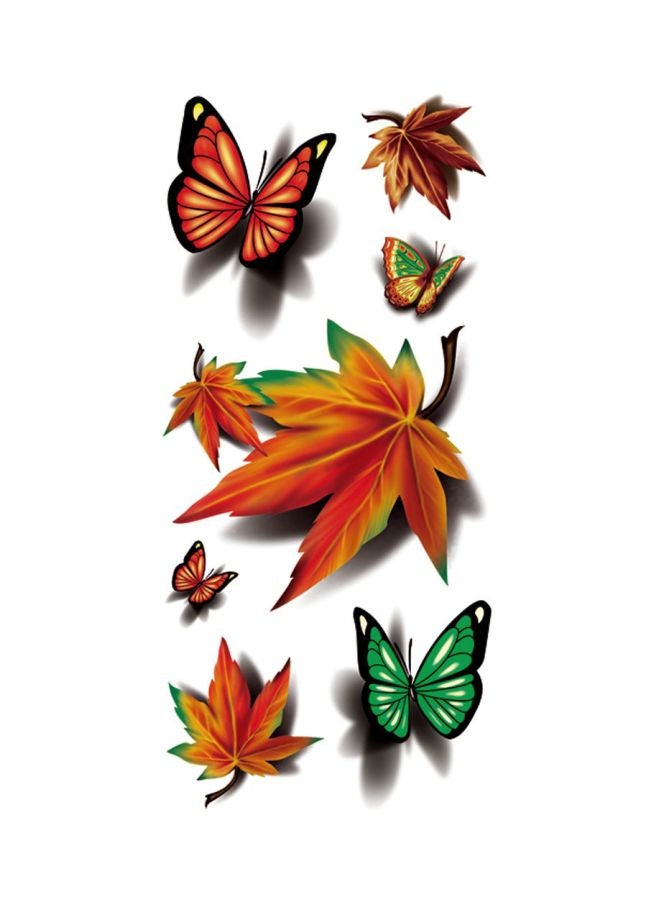 ملصقات تاتو مؤقتة بني/ أخضر/ أسود