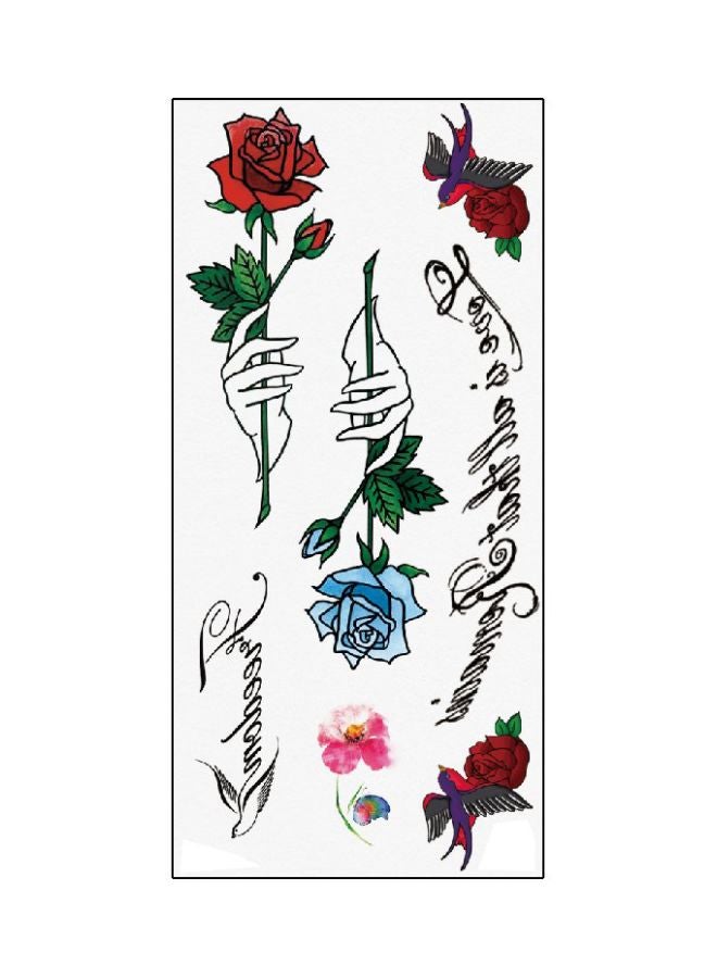 ملصقات تاتو مؤقتة أسود / أحمر / أزرق