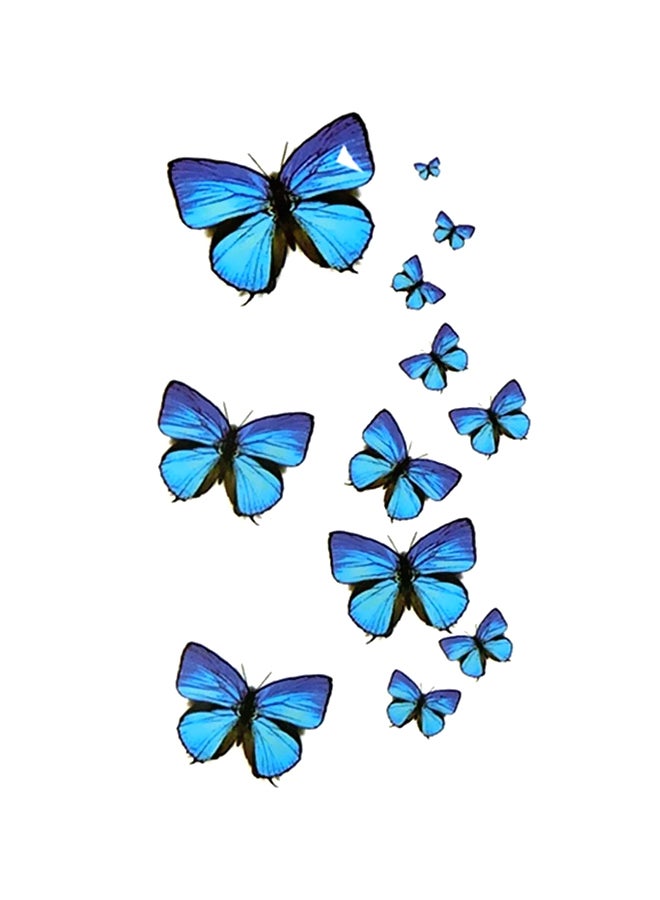 Oottati 2-Piece Temporary Tattoo Sticker Set Blue/Black