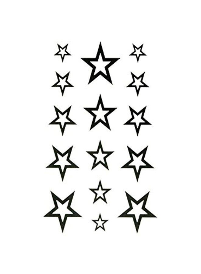 Oottati 2-Piece Temporary Tattoo Sticker Set Black