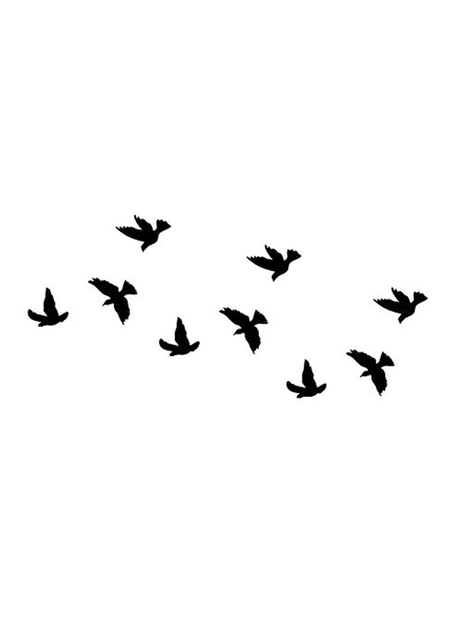 Oottati 2-Piece Temporary Tattoo Sticker Set Black