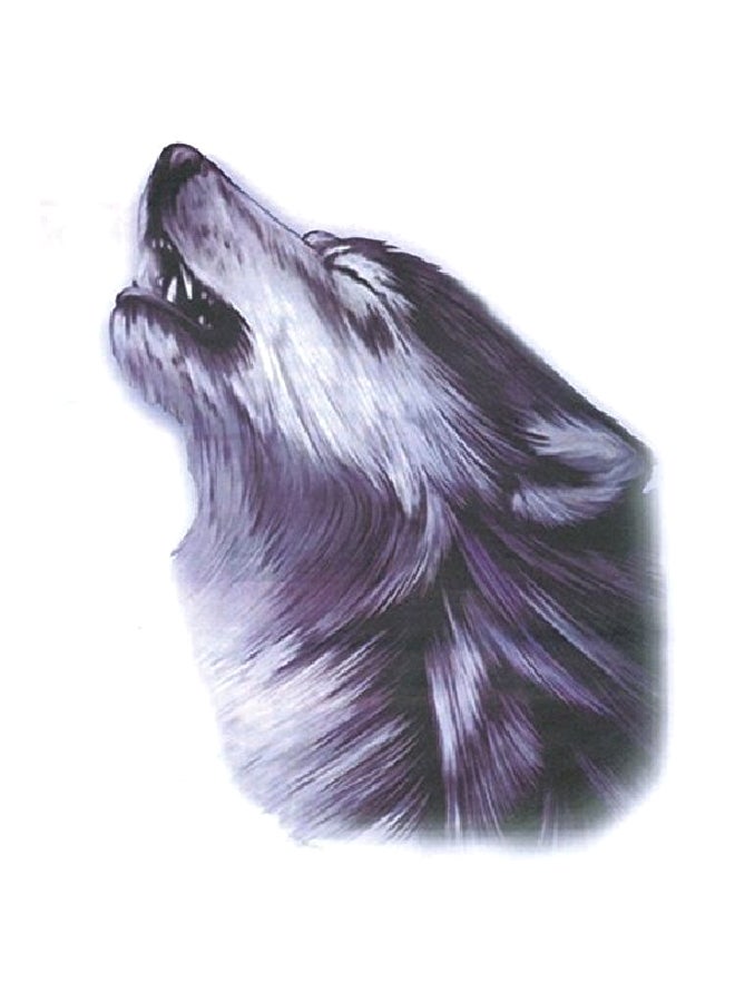 تافلي قطعتان من أوراق مُلصقات تاتو مؤقت أرجواني/ رمادي/ أسود - Image 1