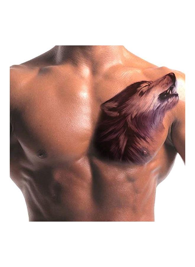 تافلي قطعتان من أوراق مُلصقات تاتو مؤقت أرجواني/ رمادي/ أسود - Image 2