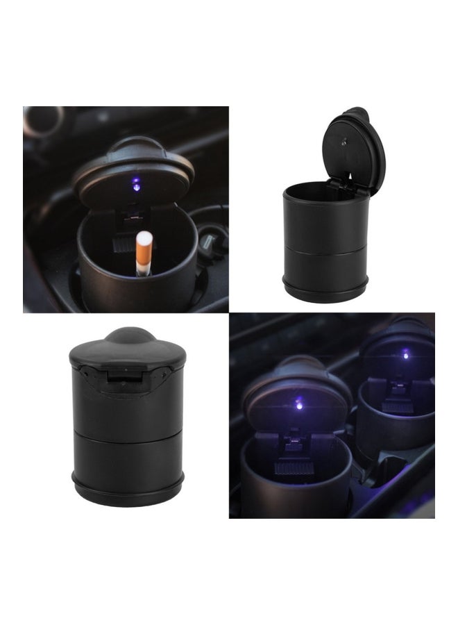 Auto Car Truck LED Ash Cylinder Cup Holder Tank Black - Image 2