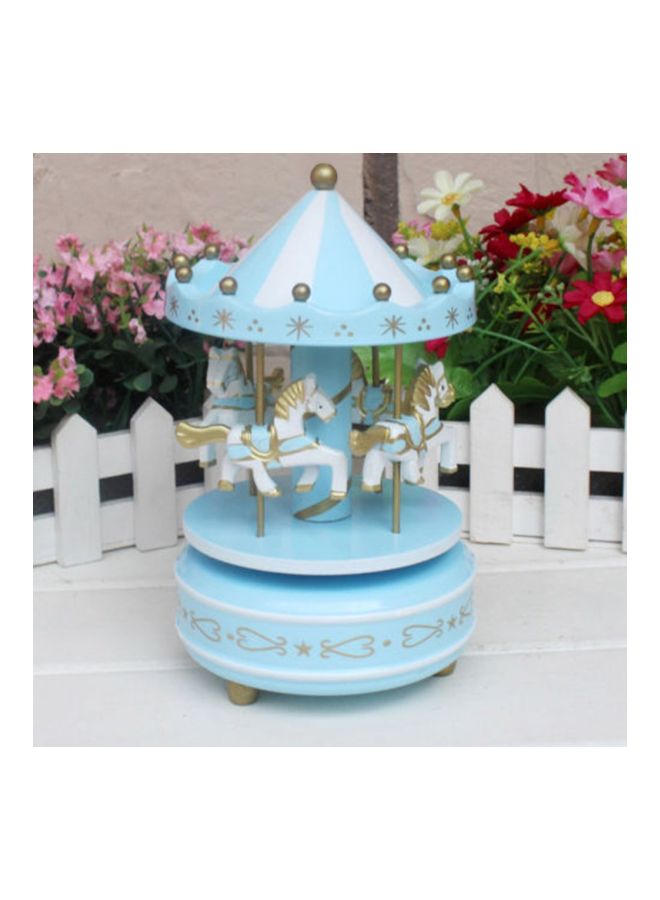 Generic - Merry-Go-Round Carousel Music Box Blue 19x12cm - Image 1