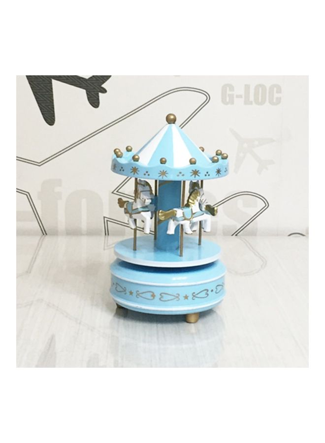 Generic - Merry-Go-Round Carousel Music Box Blue 19x12cm - Image 1