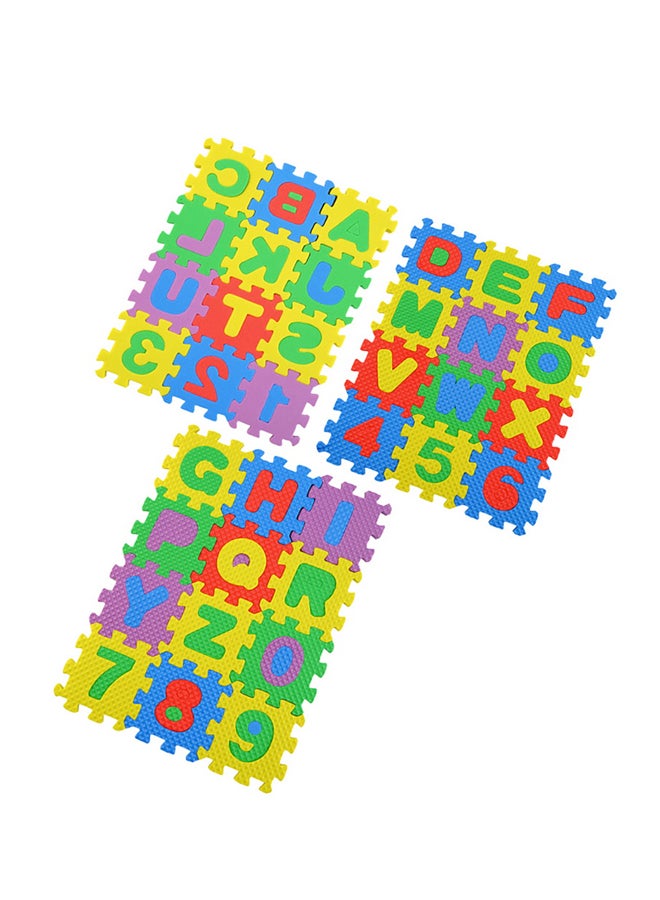 36-Piece Alphabet Puzzle Foam Mat Multicolour 5x5x0.7cm - Image 1