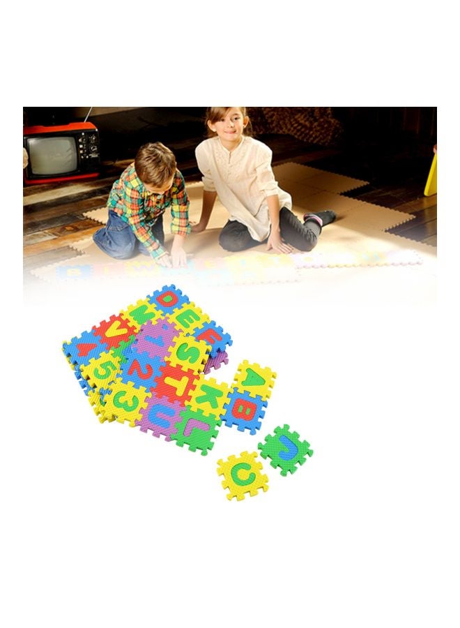 36-Piece Alphabet Puzzle Foam Mat Multicolour 5x5x0.7cm - Image 2