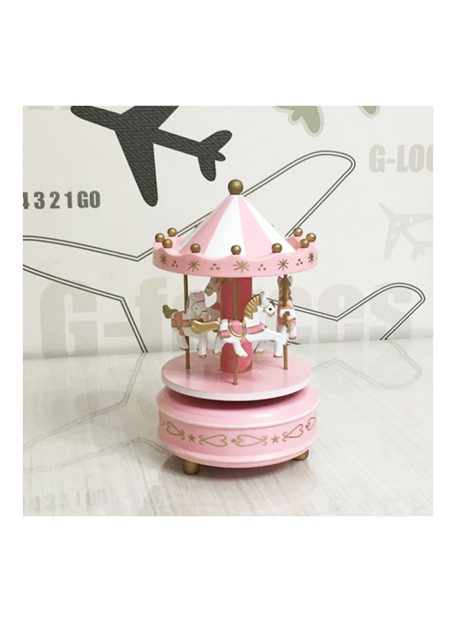 Merry-Go-Round Carousel Music Box Pink 19x11centimeter - Image 2