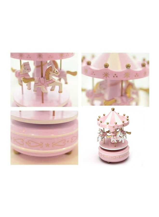 Merry-Go-Round Carousel Music Box Pink 19x11centimeter - Image 5