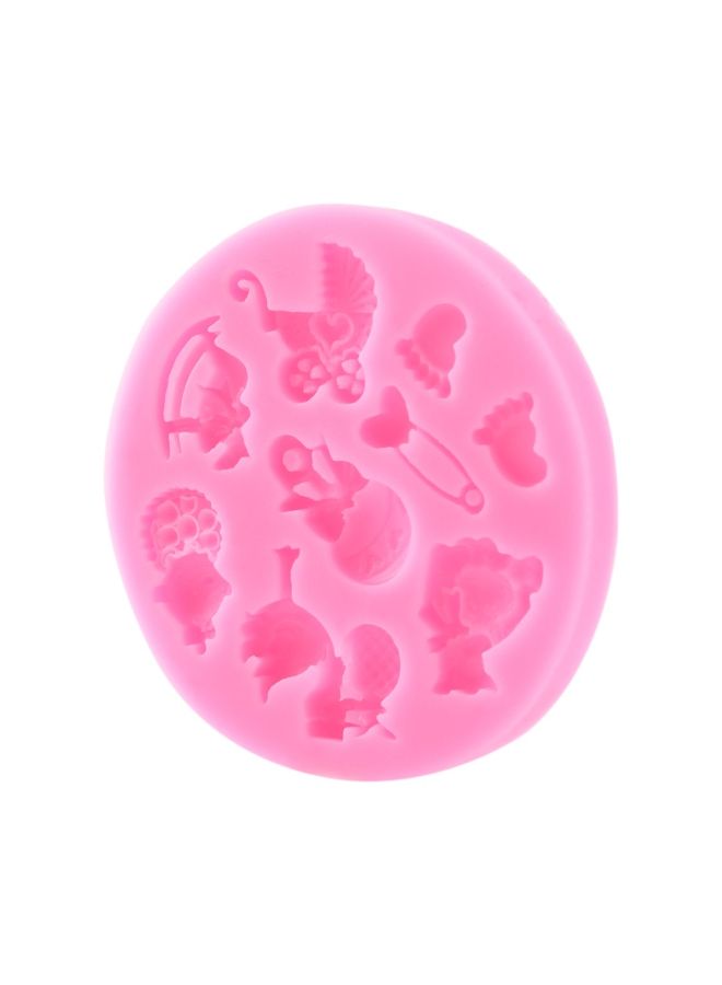3D Baby Trojan Bear Shaped Cake And Chocolate Mold Pink 8x8x1centimeter - Image 5