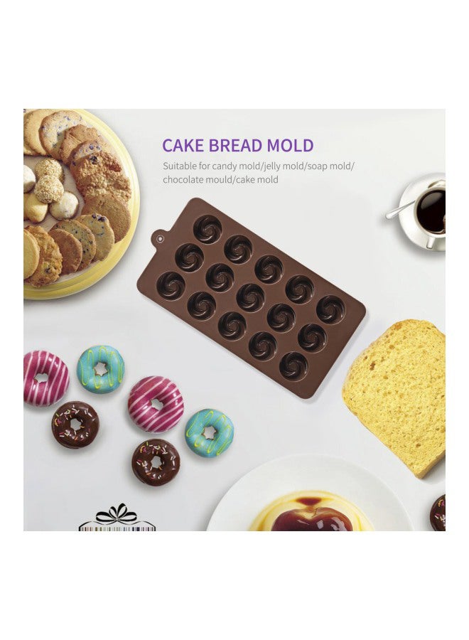 15-3D Floral Chocolate Mould Brown 21.5x10.8x1.7cm - Image 2