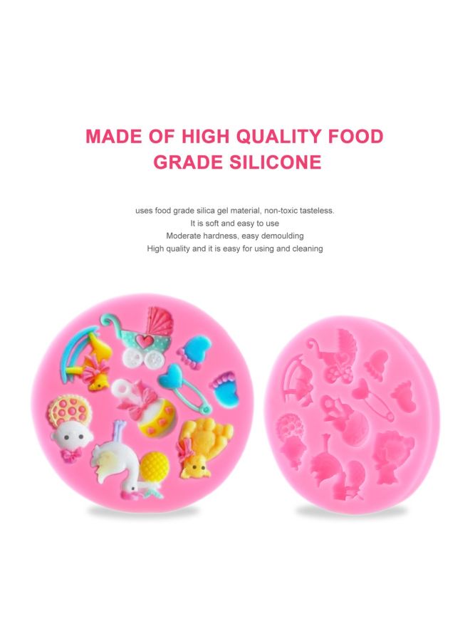 3D Baby Trojan Bear Shaped Cake And Chocolate Mold Pink 8x8x1centimeter - Image 4