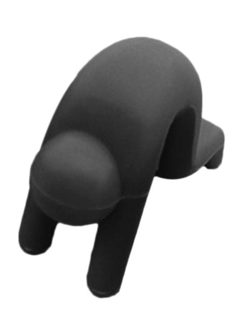 Lid Heightening Anti-overflowing Tool Black 4.5x4x2centimeter