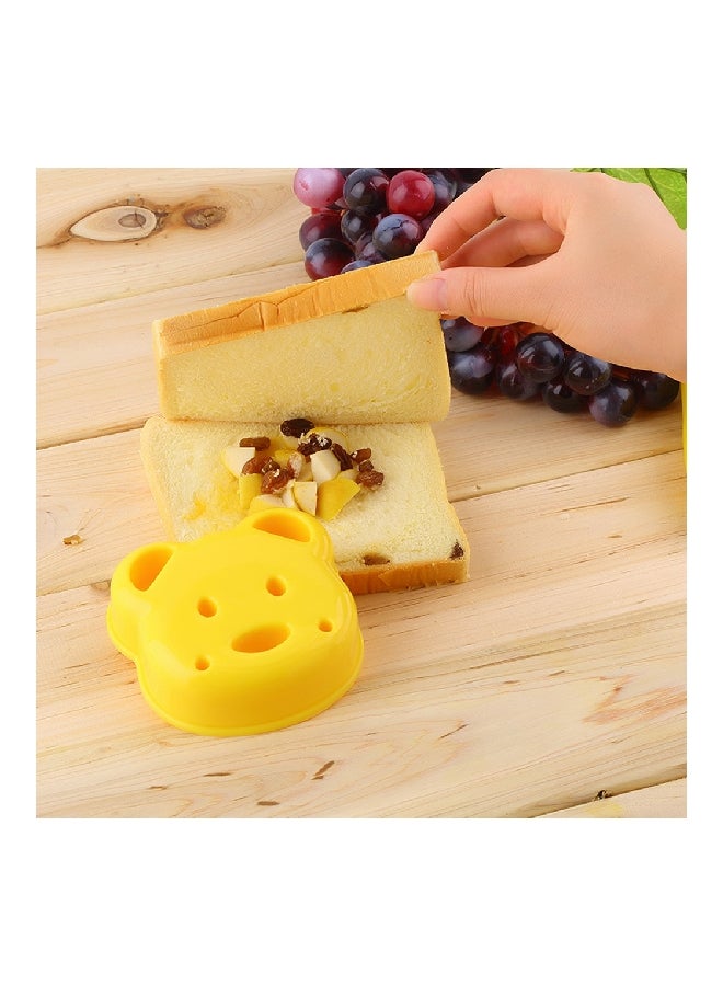 Bear Shape Sandwich Mould Maker Yellow 3.7x3.3x1.1inch  - Image 3