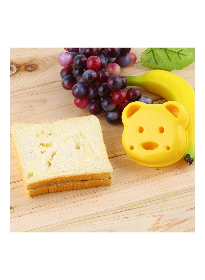 Bear Shape Sandwich Mould Maker Yellow 3.7x3.3x1.1inch  - Image 4