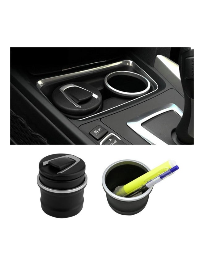 Ash Tray Ashtray Storage Cup With LED for BMW 1 3 4 5 7 Series X1 X3 X5 X6 Black - Image 2