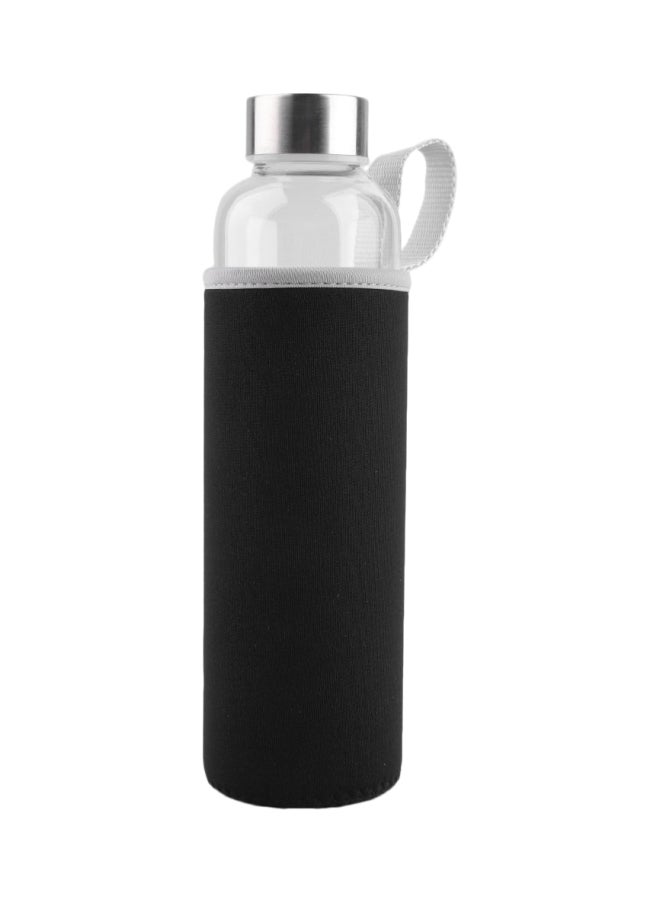 PREUP - Portable Travel Glass Water Bottle Black/Silver/Blue 23x6.5centimeter - Image 1