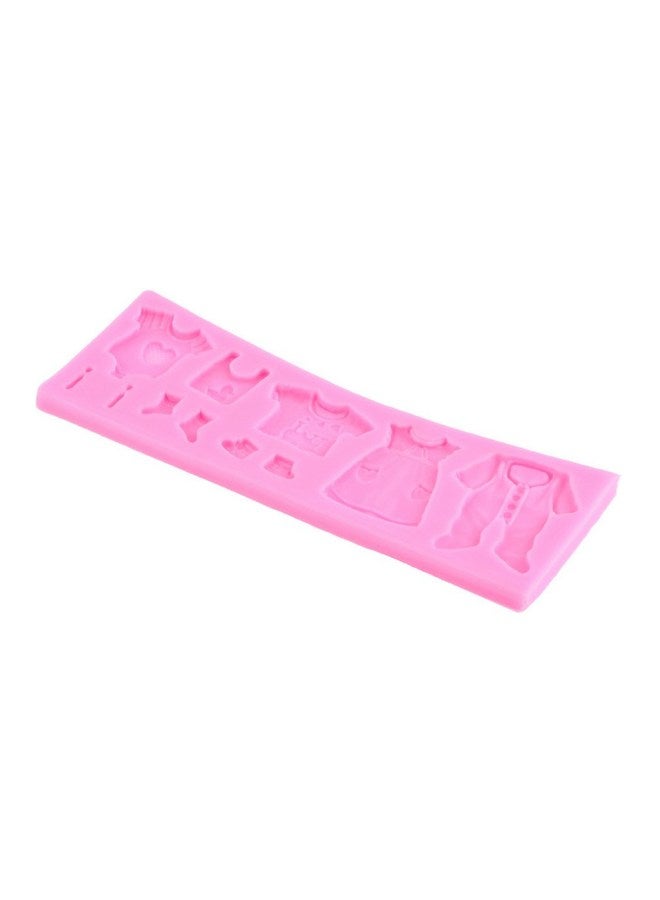3D Clothes Shaped Fondant Mould Pink 17x6x0.7centimeter - Image 1