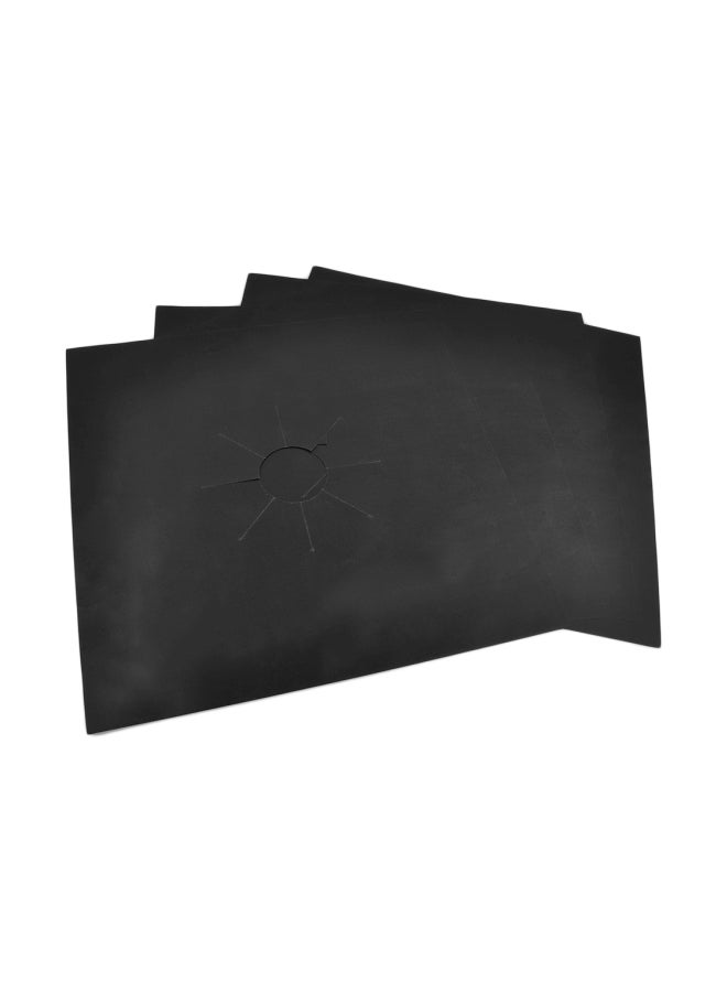 مجموعة أغطية حماية لموقد الغاز مكونة من 4 قطع أسود 27x27x0.3Ø³Ù†ØªÙŠÙ…ØªØ±  - Image 1