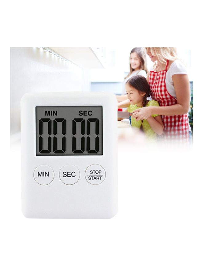 Generic - Digital Kitchen Timer White 60x70x10mm - Image 1