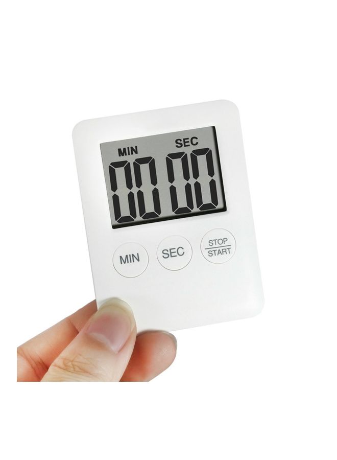 Generic - Digital Kitchen Timer White 60x70x10mm - Image 1