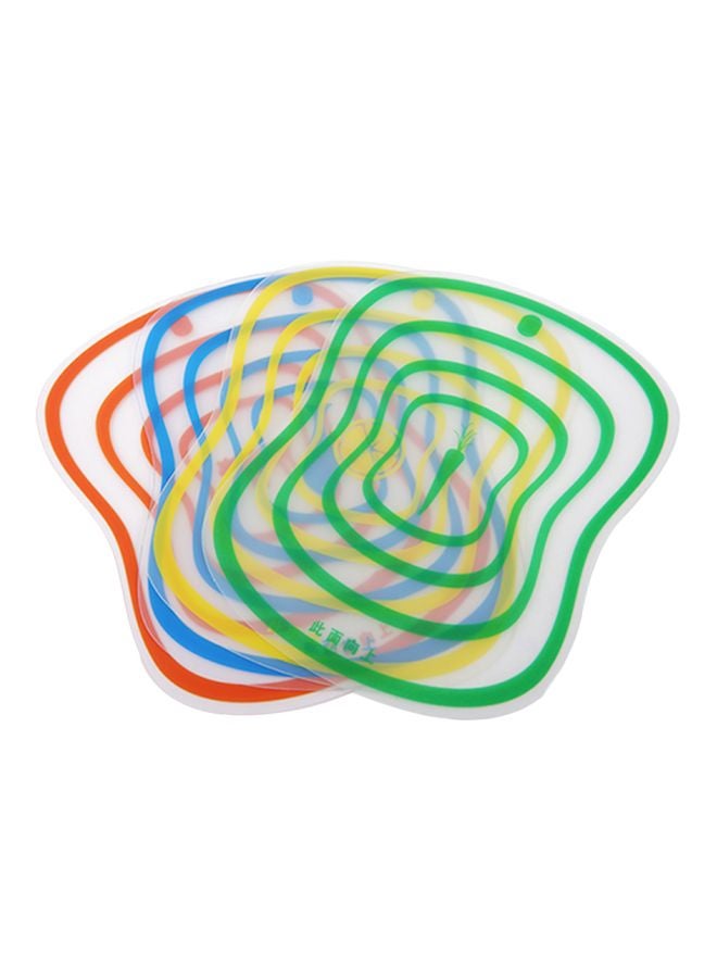 4-Piece Blendable Cutting Board Set Green/Yellow/Blue/Red 41.5x31.5x0.08cm - Image 1