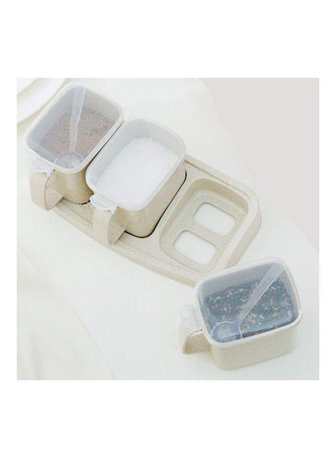 3-Tier Seasoning Jar Box Set Beige 22.5x11x8centimeter  - Image 2