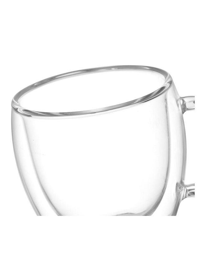 Generic - Double Layered Coffee Mug Clear 7.4x4.5x8cm - Image 1